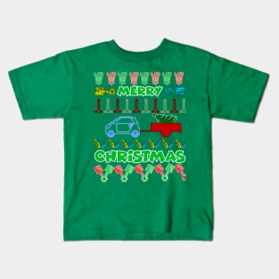 Merry chrismas, car guy, car enthusiast merry chrismas (smart4two) Kids T-Shirt